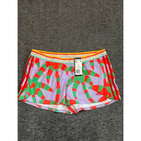 adidas Pants - Adidas x The FARM Company Pacer Training Shorts Purple Tropical HS1198 Womens L